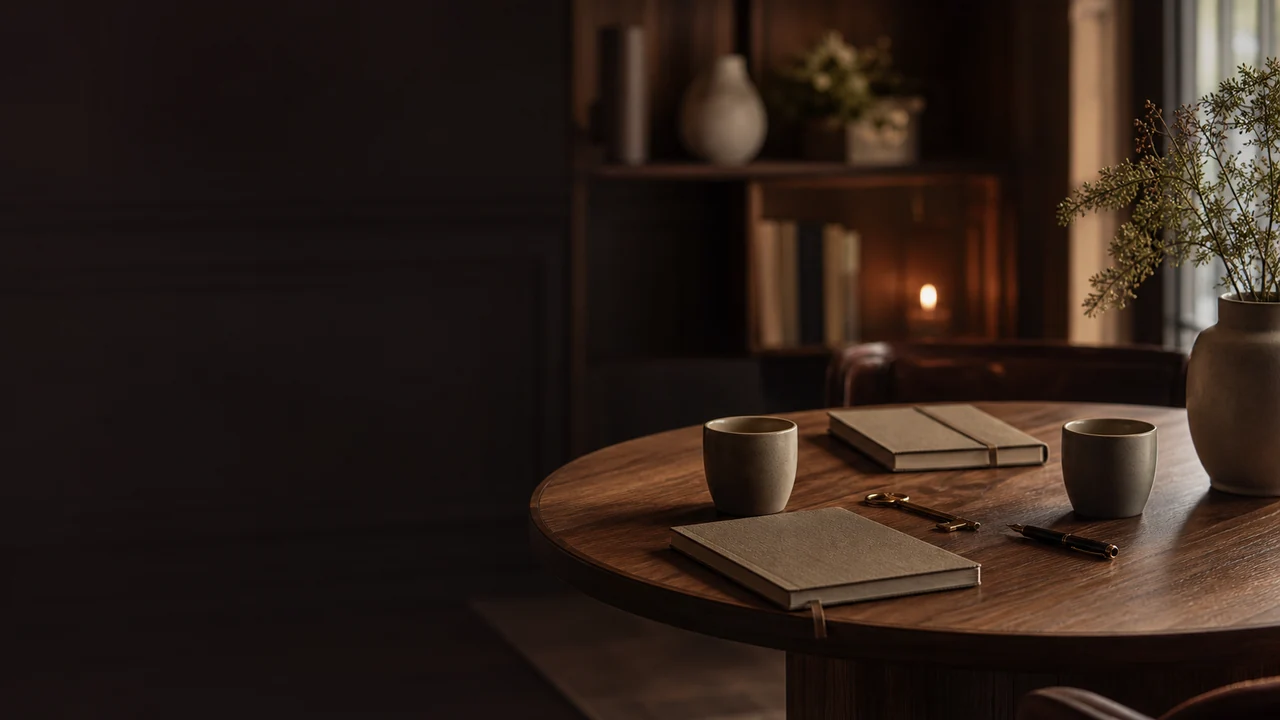 A calm, neutral setting for a relationship conversation
